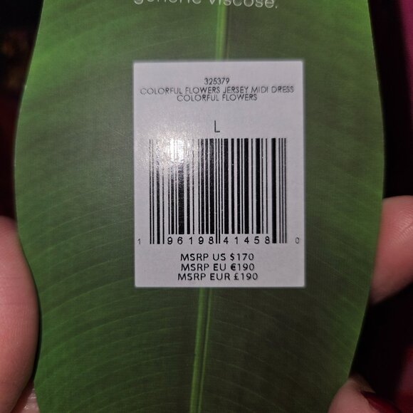 NWT FARM RIO Colorful Flowers Jersey Midi Dress - Picture 7 of 10